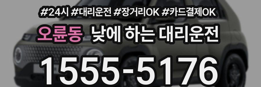 오륜동 낮에 하는 대리운전