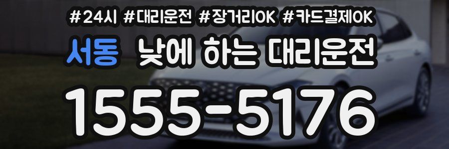 서동 낮에 하는 대리운전