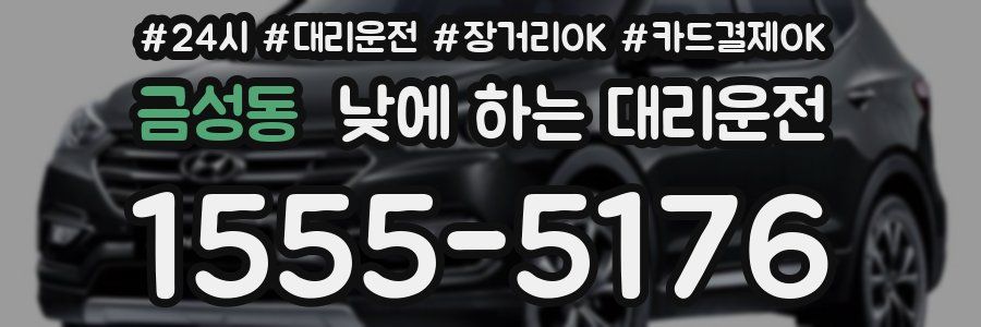 금성동 낮에 하는 대리운전