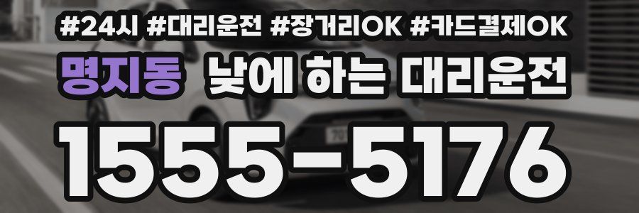 명지동 낮에 하는 대리운전