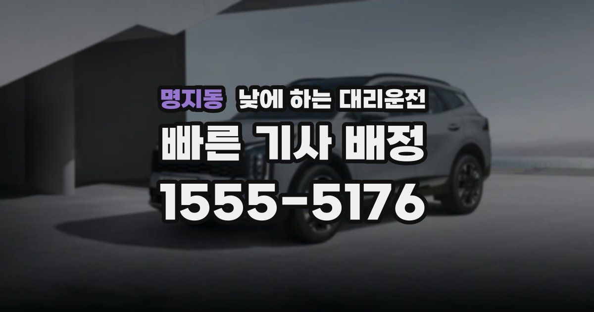 명지동 낮에 하는 대리운전