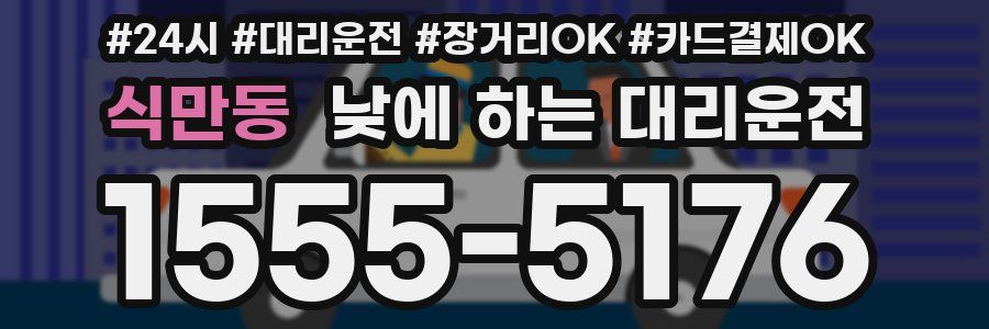 식만동 낮에 하는 대리운전