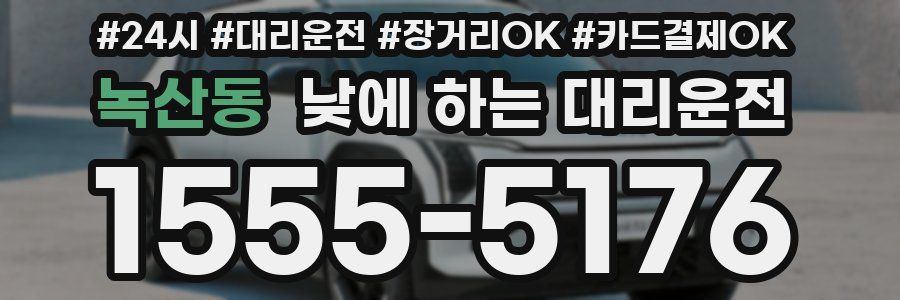 녹산동 낮에 하는 대리운전