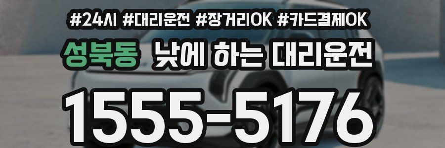 성북동 낮에 하는 대리운전