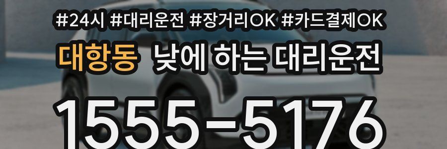 대항동 낮에 하는 대리운전