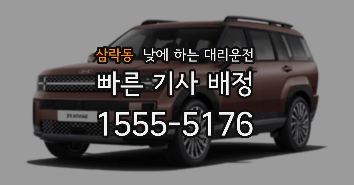 삼락동 낮에 하는 대리운전