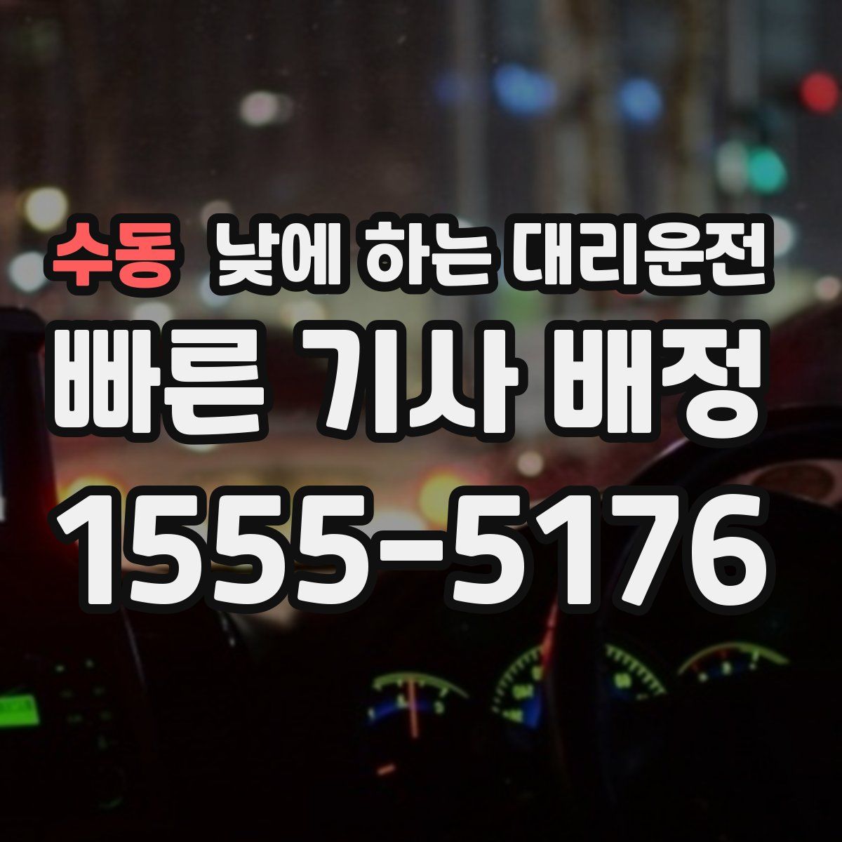 수동 낮에 하는 대리운전