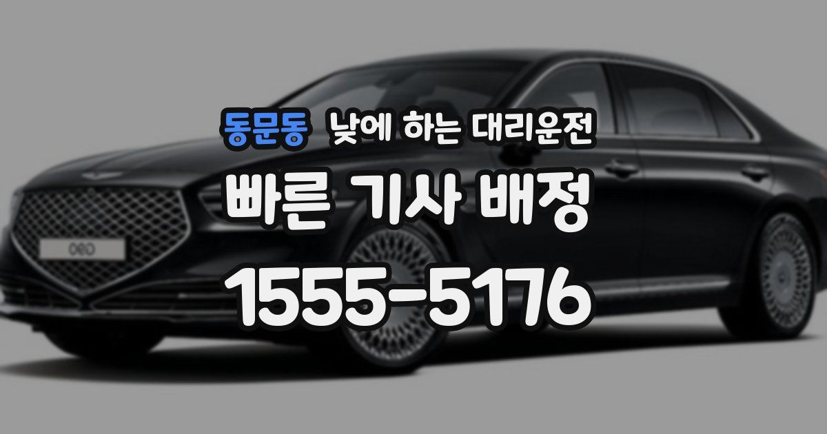 동문동 낮에 하는 대리운전