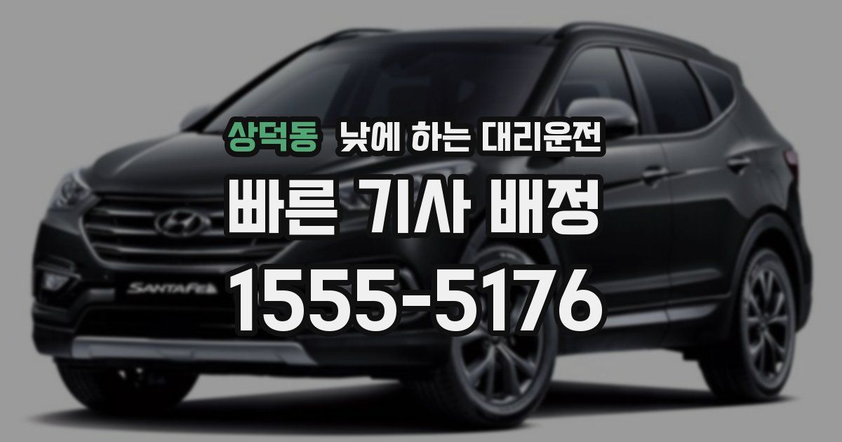 상덕동 낮에 하는 대리운전