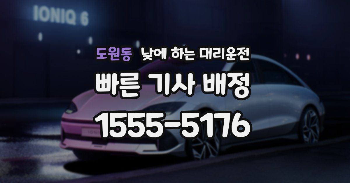 도원동 낮에 하는 대리운전