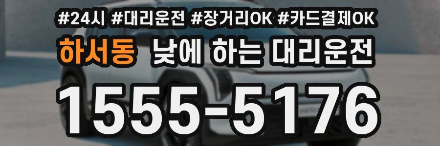 하서동 낮에 하는 대리운전