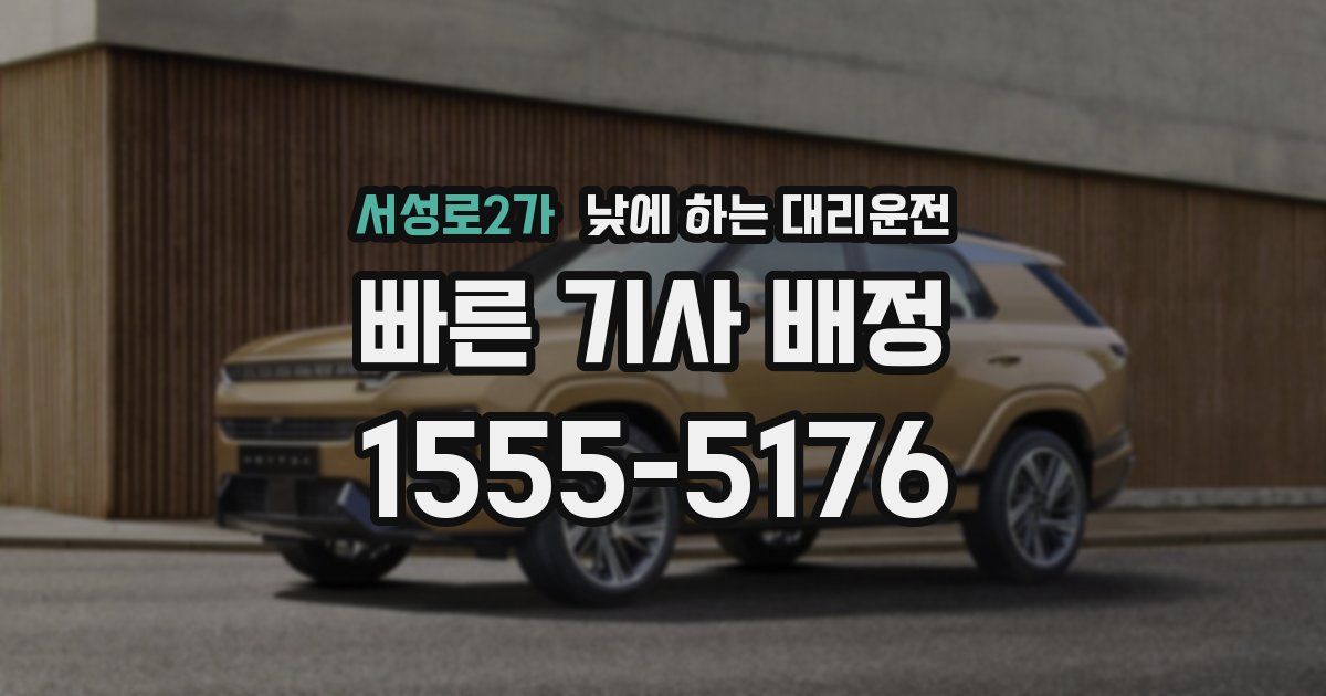 서성로2가 낮에 하는 대리운전