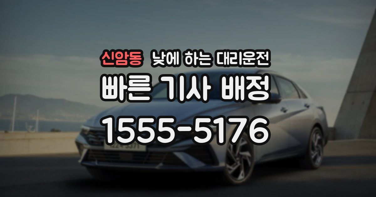 신암동 낮에 하는 대리운전