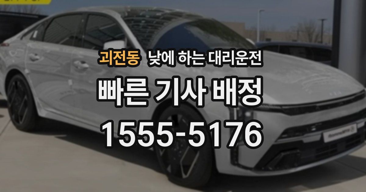 괴전동 낮에 하는 대리운전