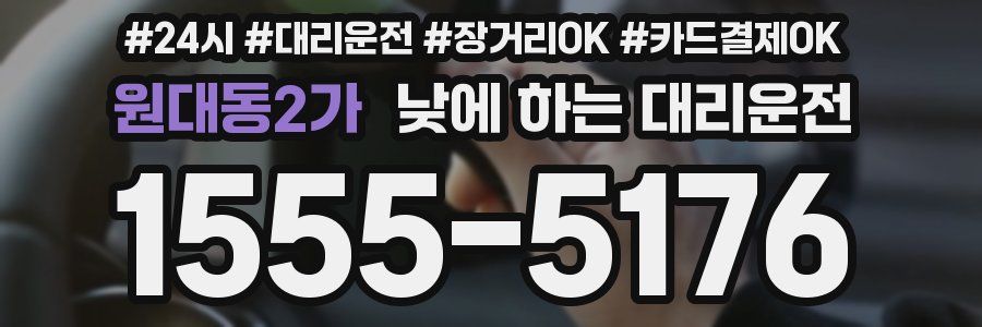 원대동2가 낮에 하는 대리운전