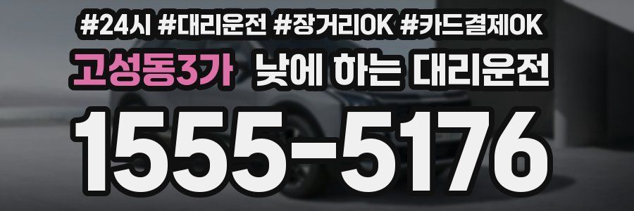 고성동3가 낮에 하는 대리운전