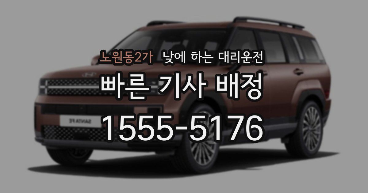 노원동2가 낮에 하는 대리운전