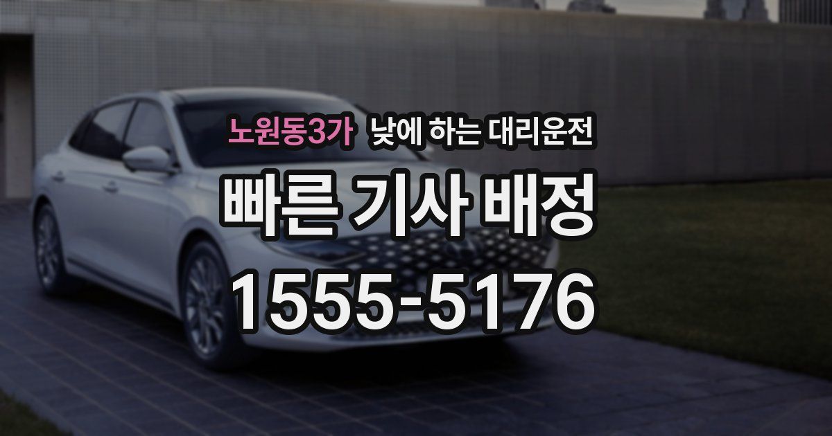 노원동3가 낮에 하는 대리운전