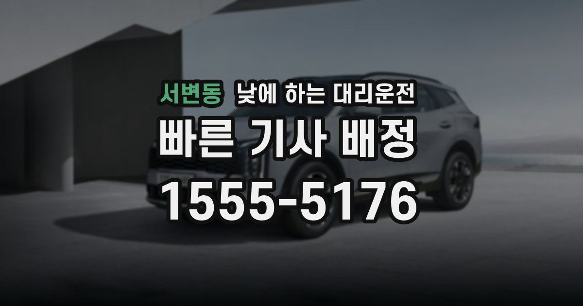 서변동 낮에 하는 대리운전