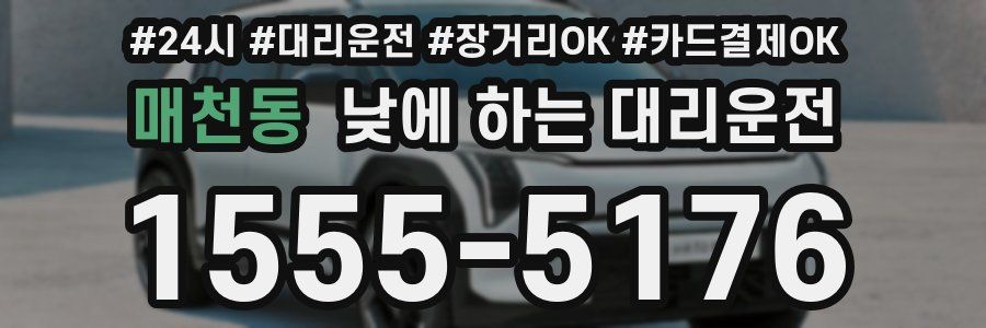 매천동 낮에 하는 대리운전