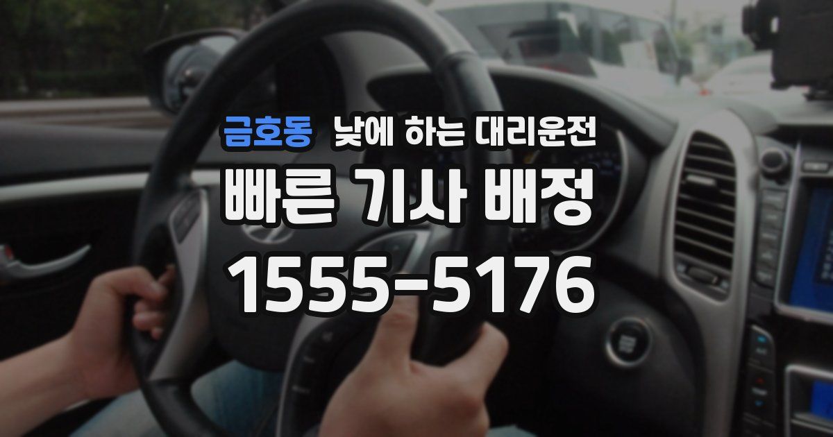 금호동 낮에 하는 대리운전