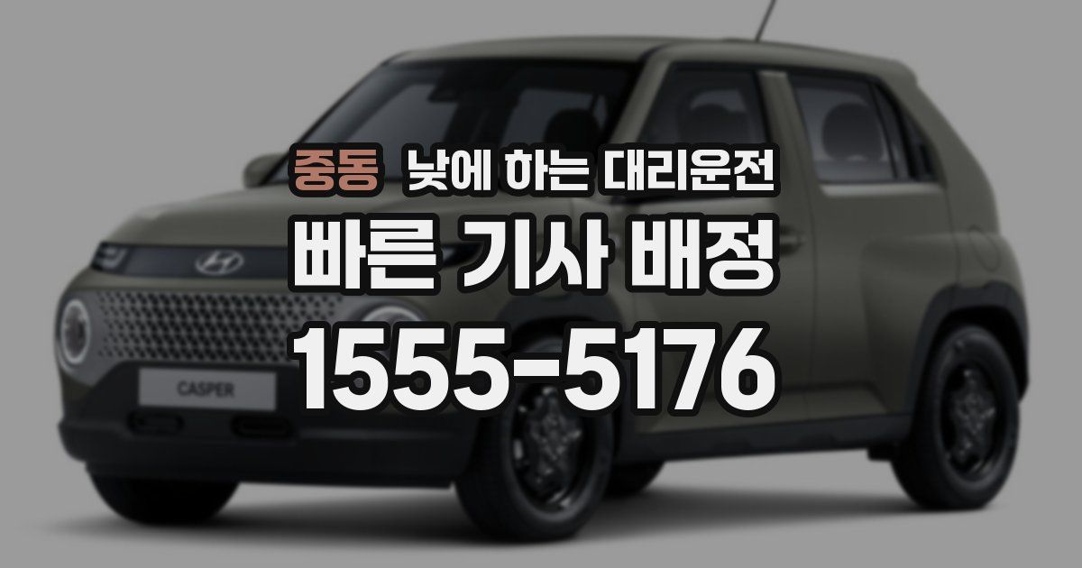 중동 낮에 하는 대리운전