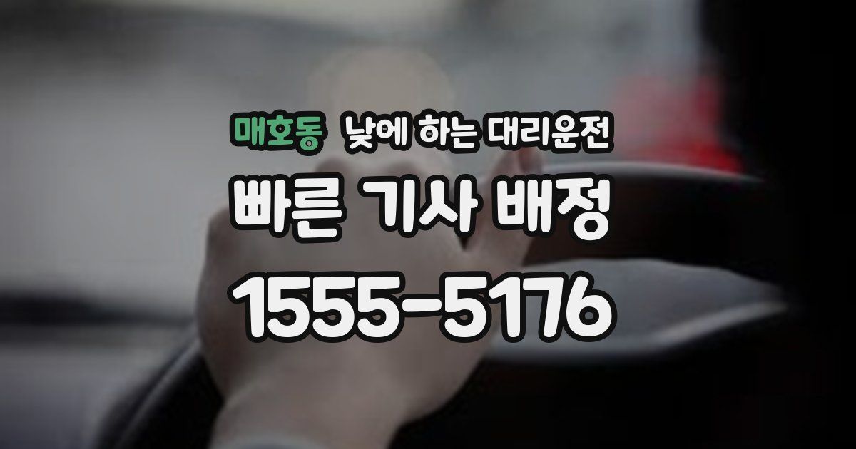 매호동 낮에 하는 대리운전