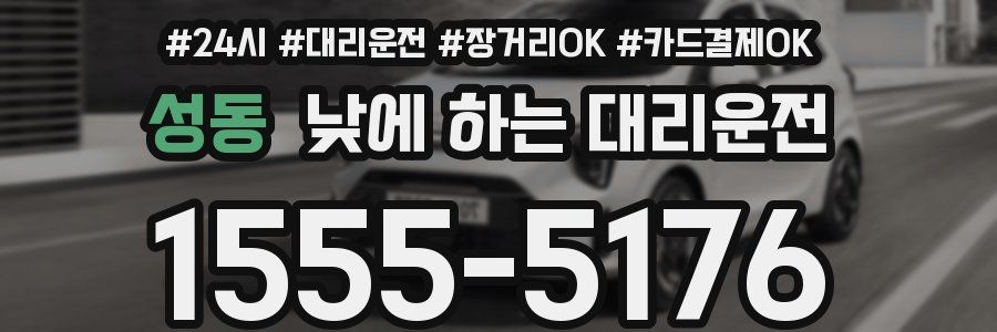 성동 낮에 하는 대리운전