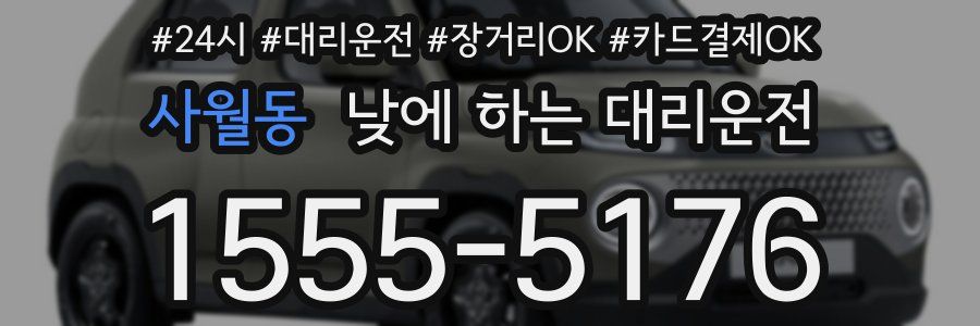 사월동 낮에 하는 대리운전