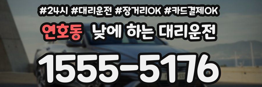 연호동 낮에 하는 대리운전