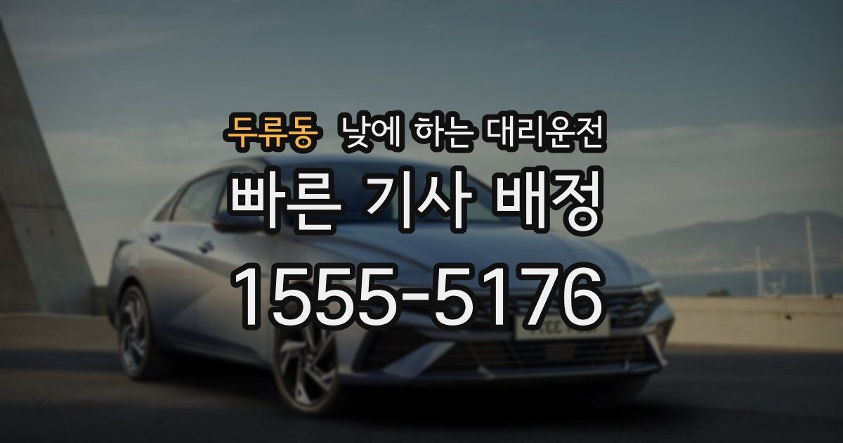 두류동 낮에 하는 대리운전