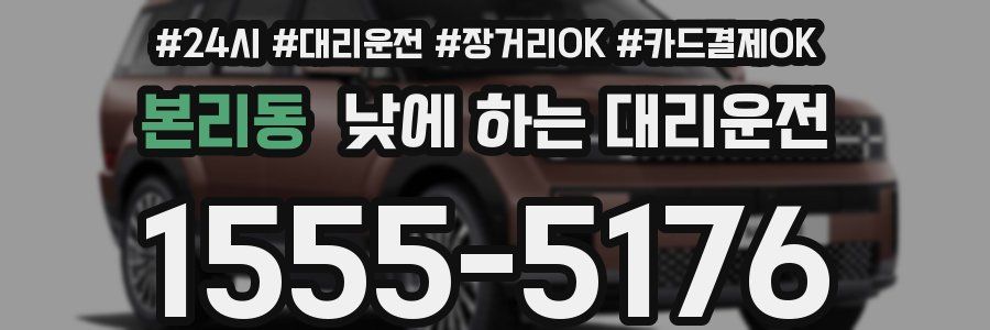 본리동 낮에 하는 대리운전