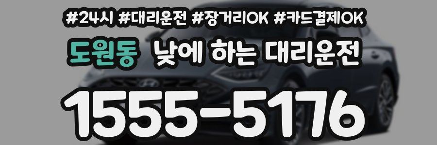 도원동 낮에 하는 대리운전
