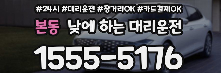 본동 낮에 하는 대리운전