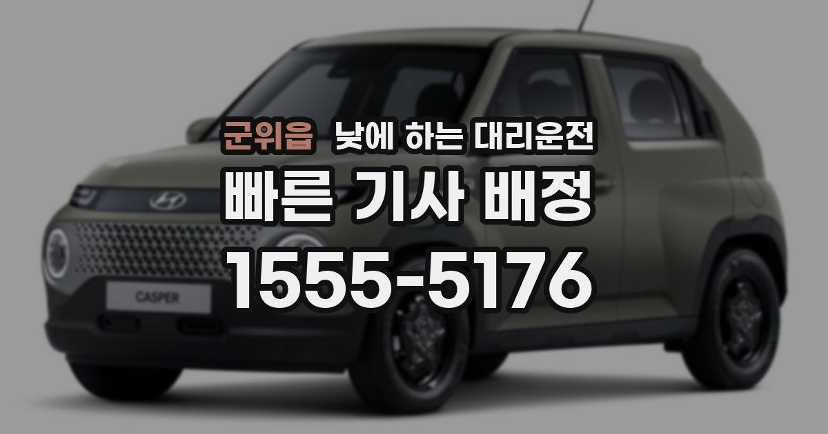 군위읍 낮에 하는 대리운전