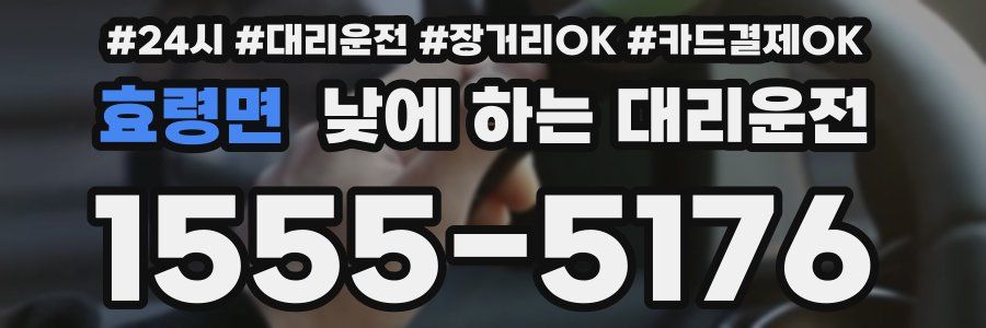 효령면 낮에 하는 대리운전