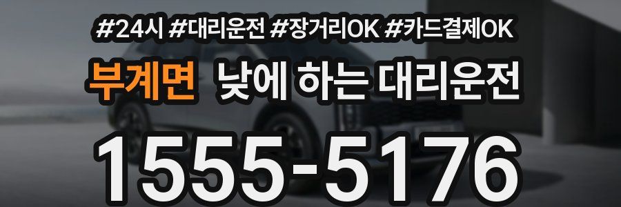 부계면 낮에 하는 대리운전