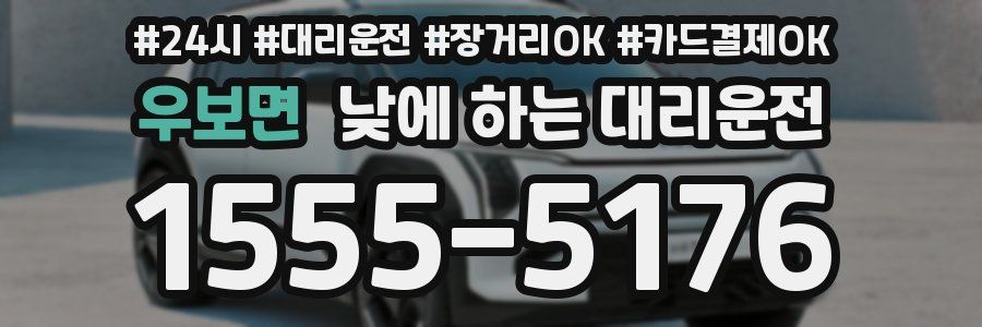 우보면 낮에 하는 대리운전