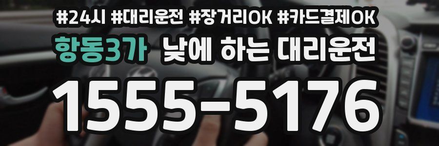 항동3가 낮에 하는 대리운전