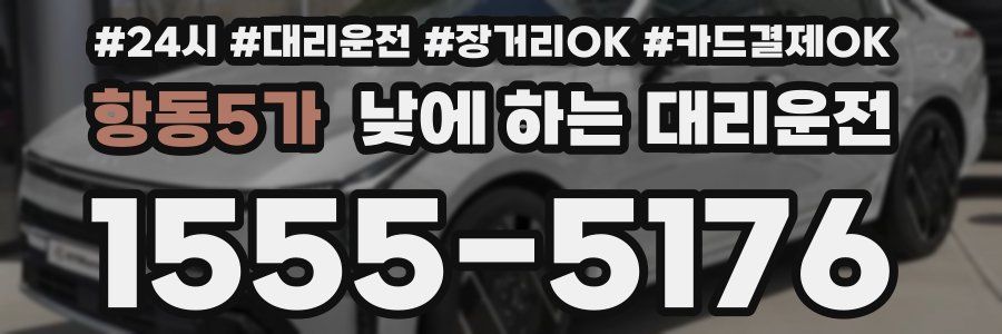 항동5가 낮에 하는 대리운전