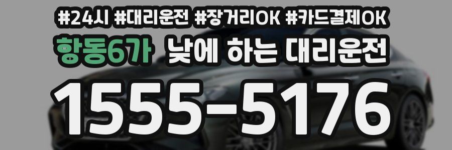 항동6가 낮에 하는 대리운전