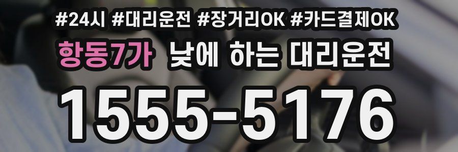 항동7가 낮에 하는 대리운전