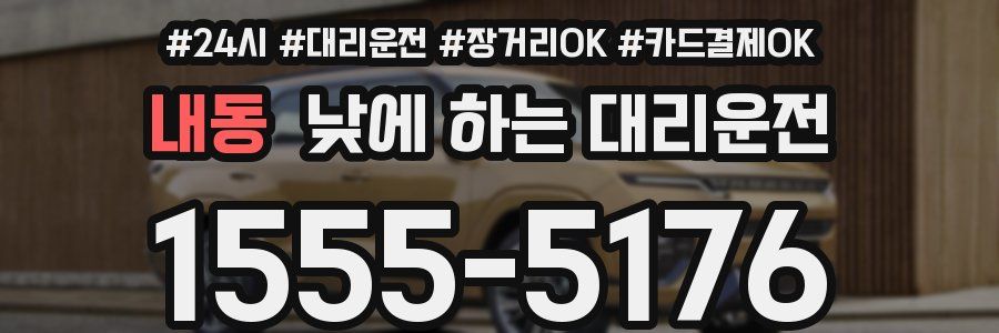 내동 낮에 하는 대리운전