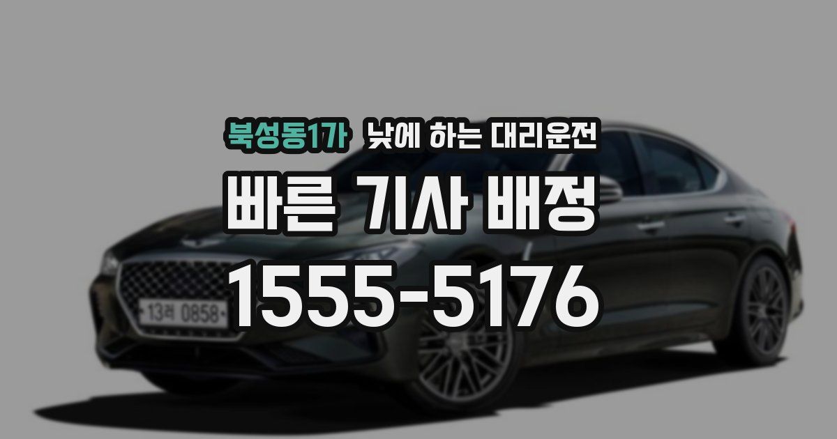 북성동1가 낮에 하는 대리운전