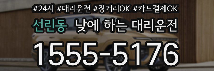 선린동 낮에 하는 대리운전