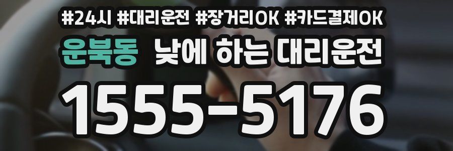 운북동 낮에 하는 대리운전