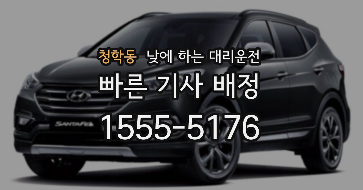 청학동 낮에 하는 대리운전