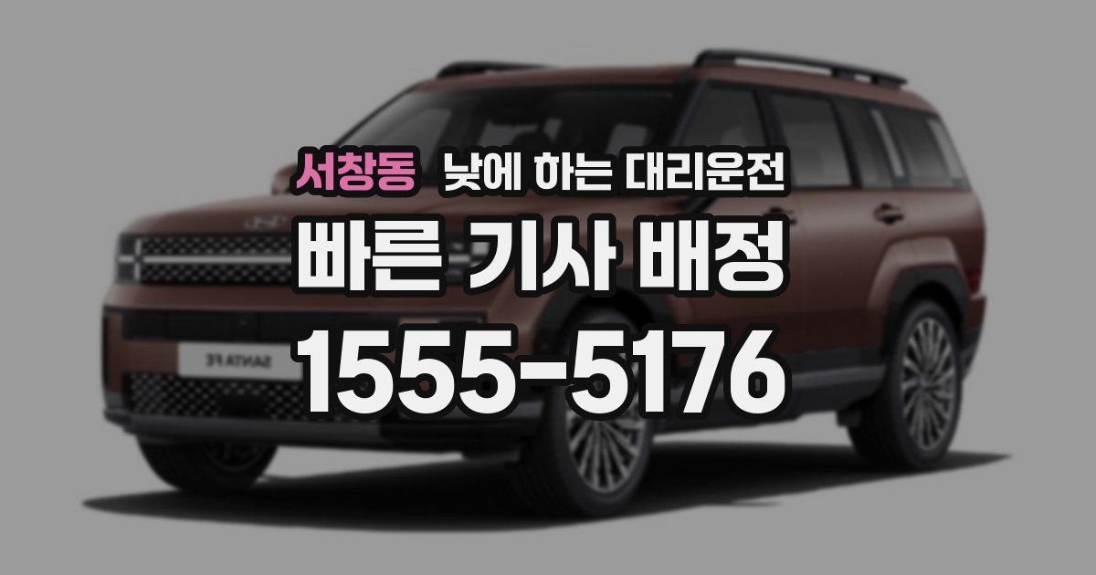 서창동 낮에 하는 대리운전