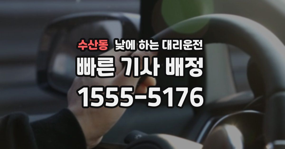 수산동 낮에 하는 대리운전