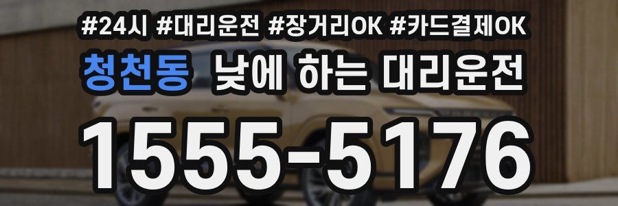 청천동 낮에 하는 대리운전